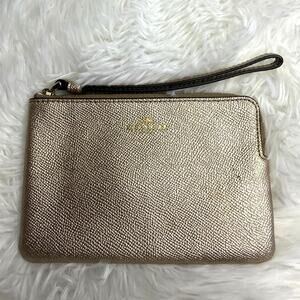 COACH Gold Slim Wristlet